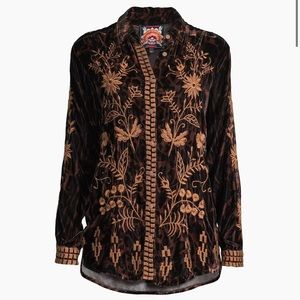 Johnny was xl velvet blouse shirt